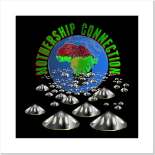 Juneteenth Mothership Connection Back to Africa UFO Fleet Posters and Art